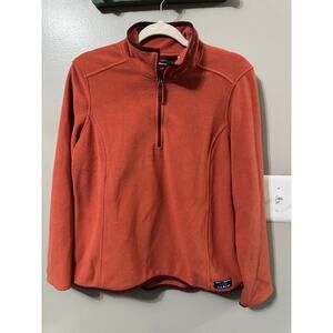 L.L. Bean Women’s Quarter Zip Fleece Jacket Burnt Orange Pullover